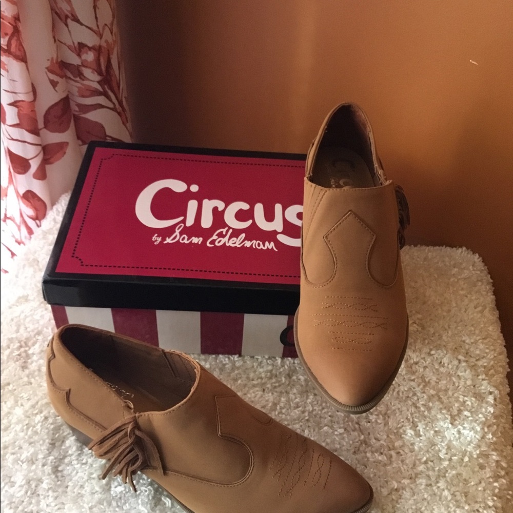Circus by Sam Edelman cognac Hermosa fringe bootie